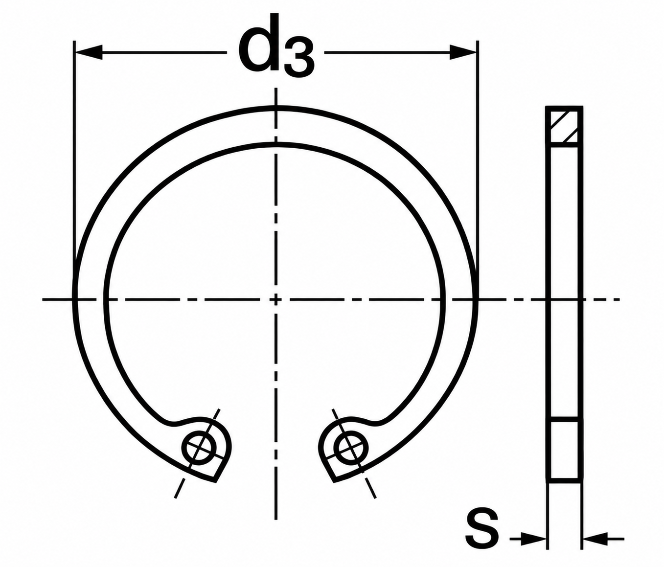 DIN 472 — שרטוט מידות