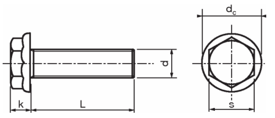DIN 6921 — שרטוט מידות